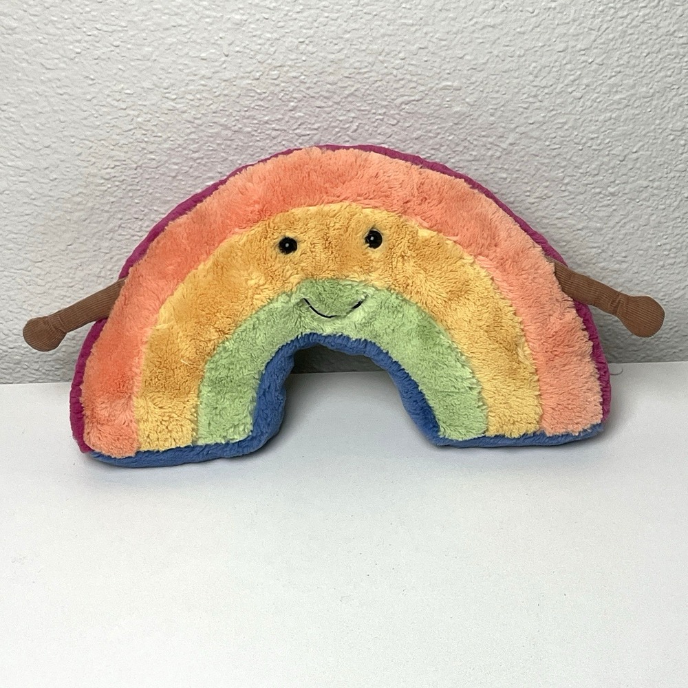 Jellycat Amuseables Rainbow A2RB 12" Plush Stuffed Toy Multicolor EUC